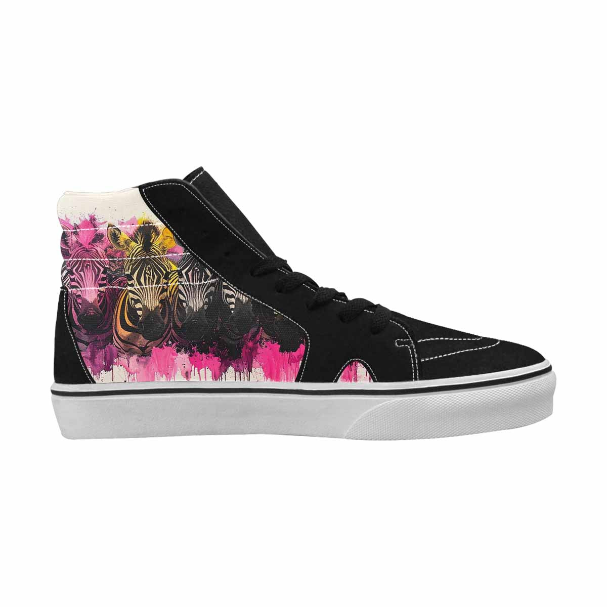 MEN'S Zebra Stripe Burst High Top Canvas Dreamcore Shoes