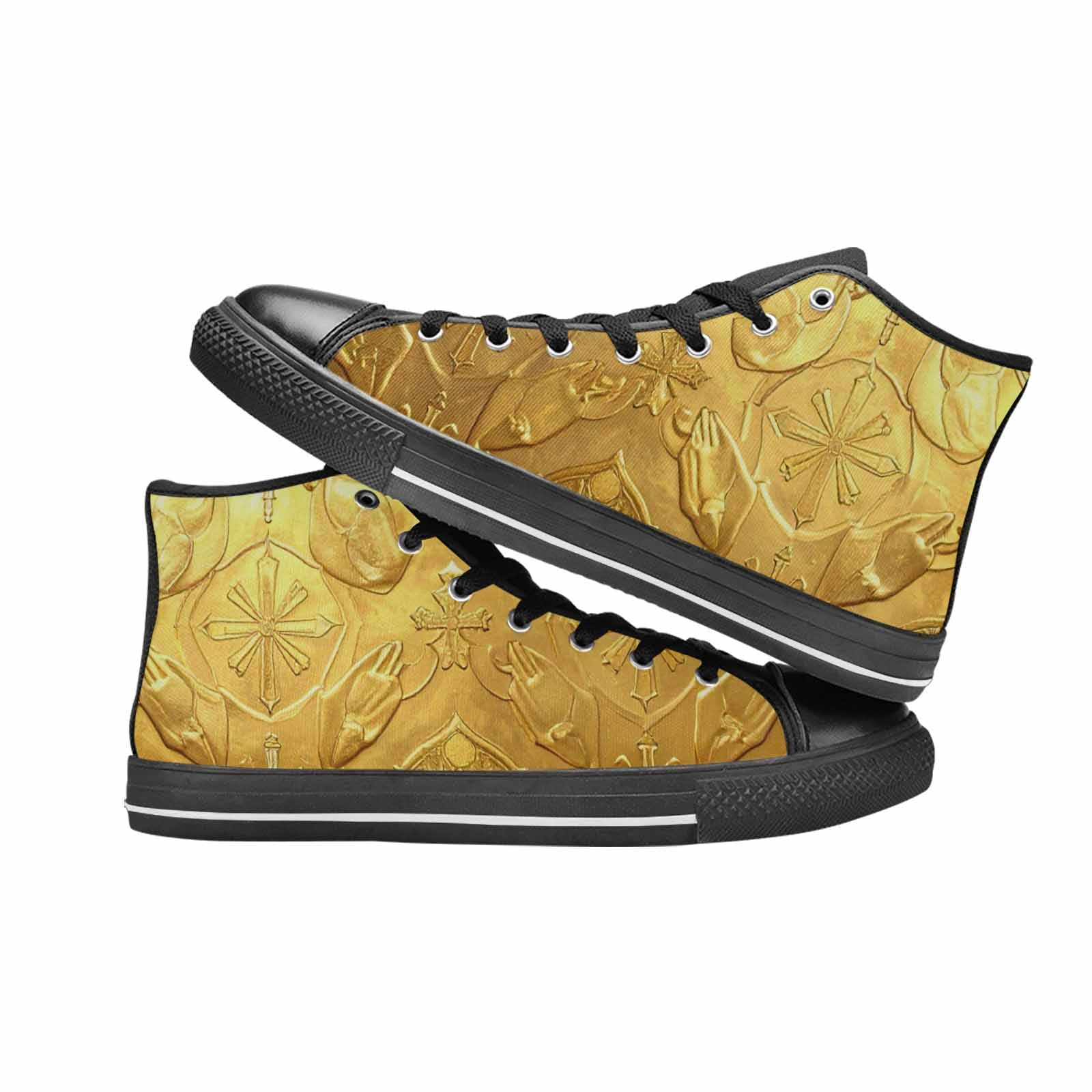 MEN'S Cross Faith Iconography High Top Canvas Neon Fantasy Shoes