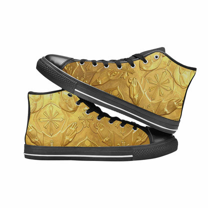 MEN'S Cross Faith Iconography High Top Canvas Neon Fantasy Shoes