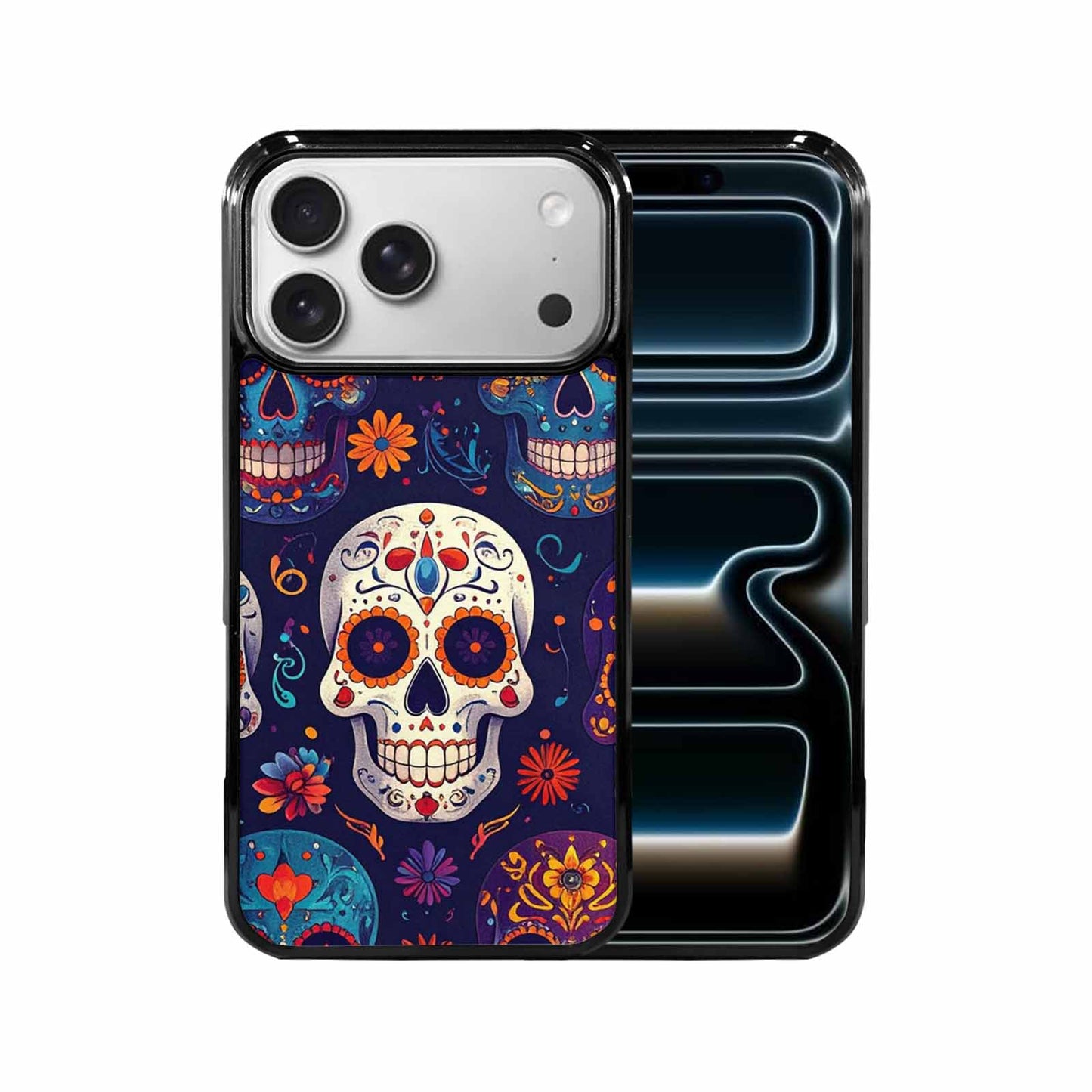 iPhone 17 Pro Max Case — Day Dead Sugar Skull Gothic Skulls, Custom Printed Phone Case
