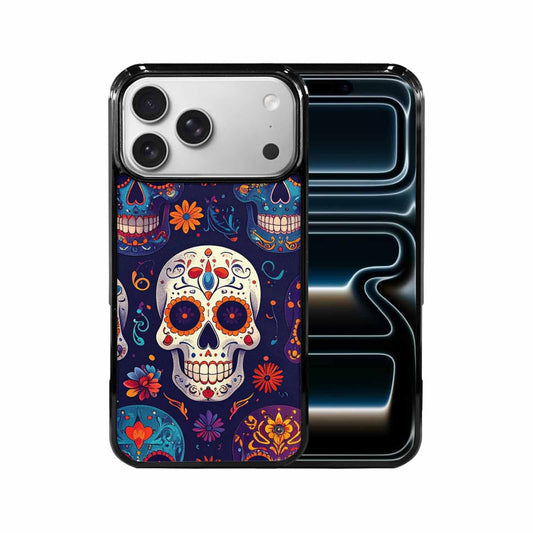 iPhone 17 Pro Max Case — Day Dead Sugar Skull Gothic Skulls, Custom Printed Phone Case