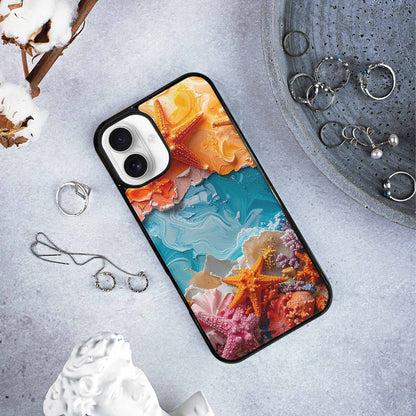 iPhone 16 Plus Case — Starfish Cluster Starfish Cluster Pattern Hundreds, Custom Made Phone Cover