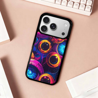 iPhone 17 Pro Case — Seamless Tileable Pattern Of Overlapping Cartoon, Custom Printed Phone Case