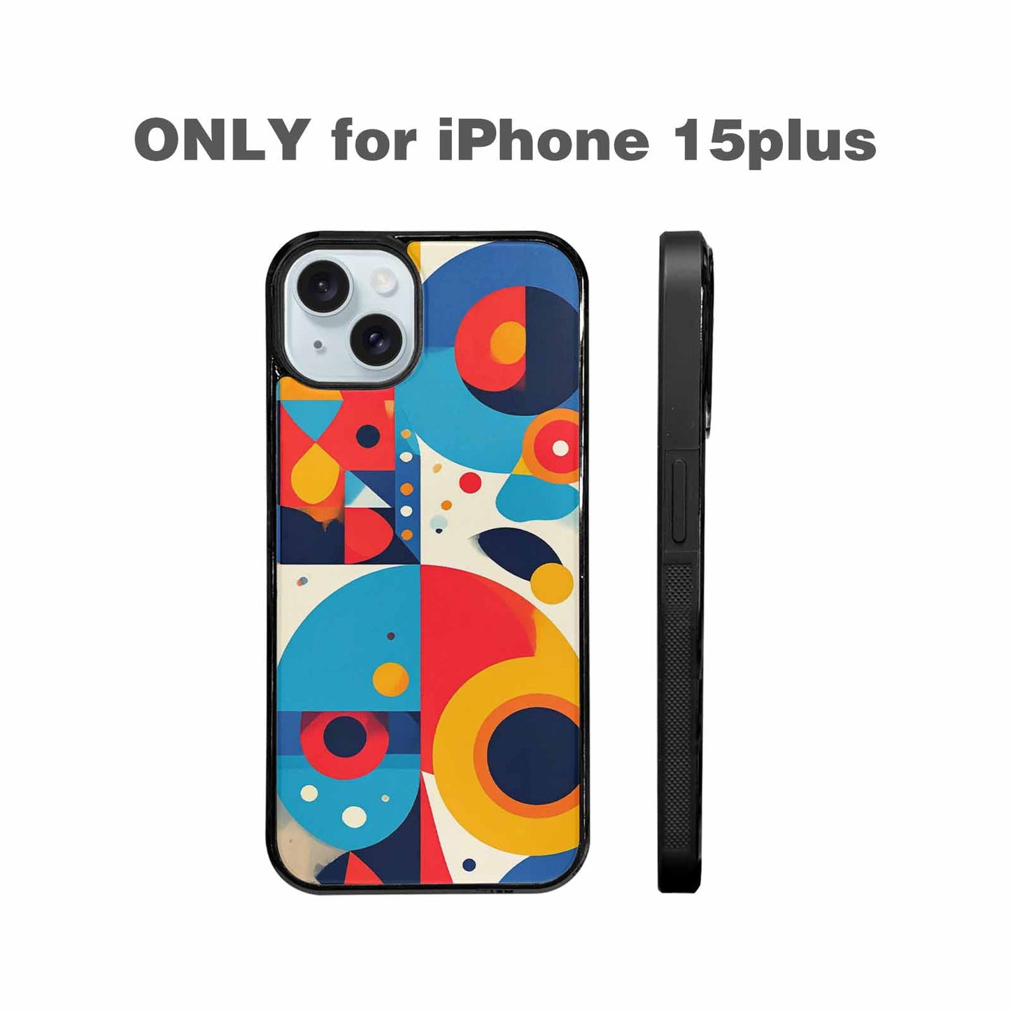 iPhone 15 Plus Case — 1960s Mod Cartoon Art Pattern, Custom Print Case Cover