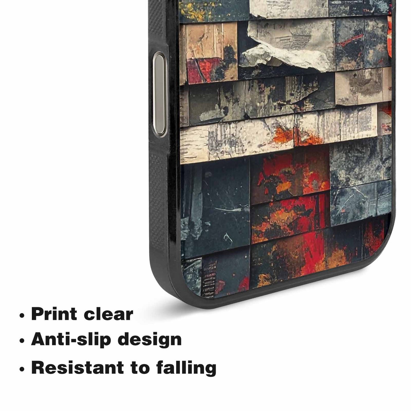 iPhone 16 Pro Max Case — Distressed Grunge Texture Pattern Hundreds Of, Customized Protective Case
