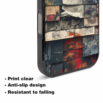 iPhone 16 Pro Max Case — Distressed Grunge Texture Pattern Hundreds Of, Customized Protective Case