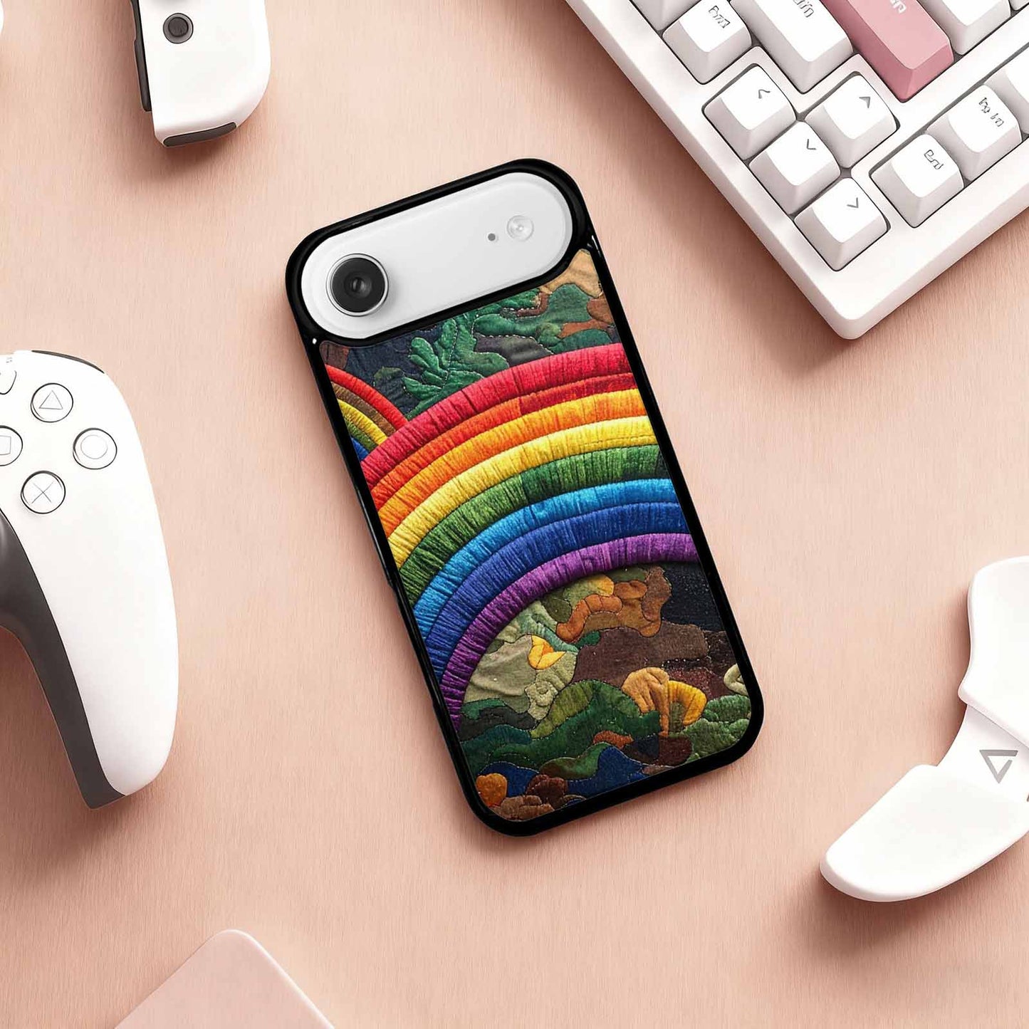 iPhone 17 Air Case — Vivid Camo Rainbow Arc Camo, Customized Protective Case