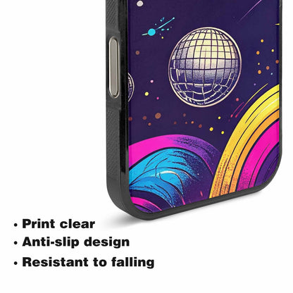 iPhone 16 Pro Case — 1970s Disco Cartoon Art Pattern, Custom Made Phone Cover