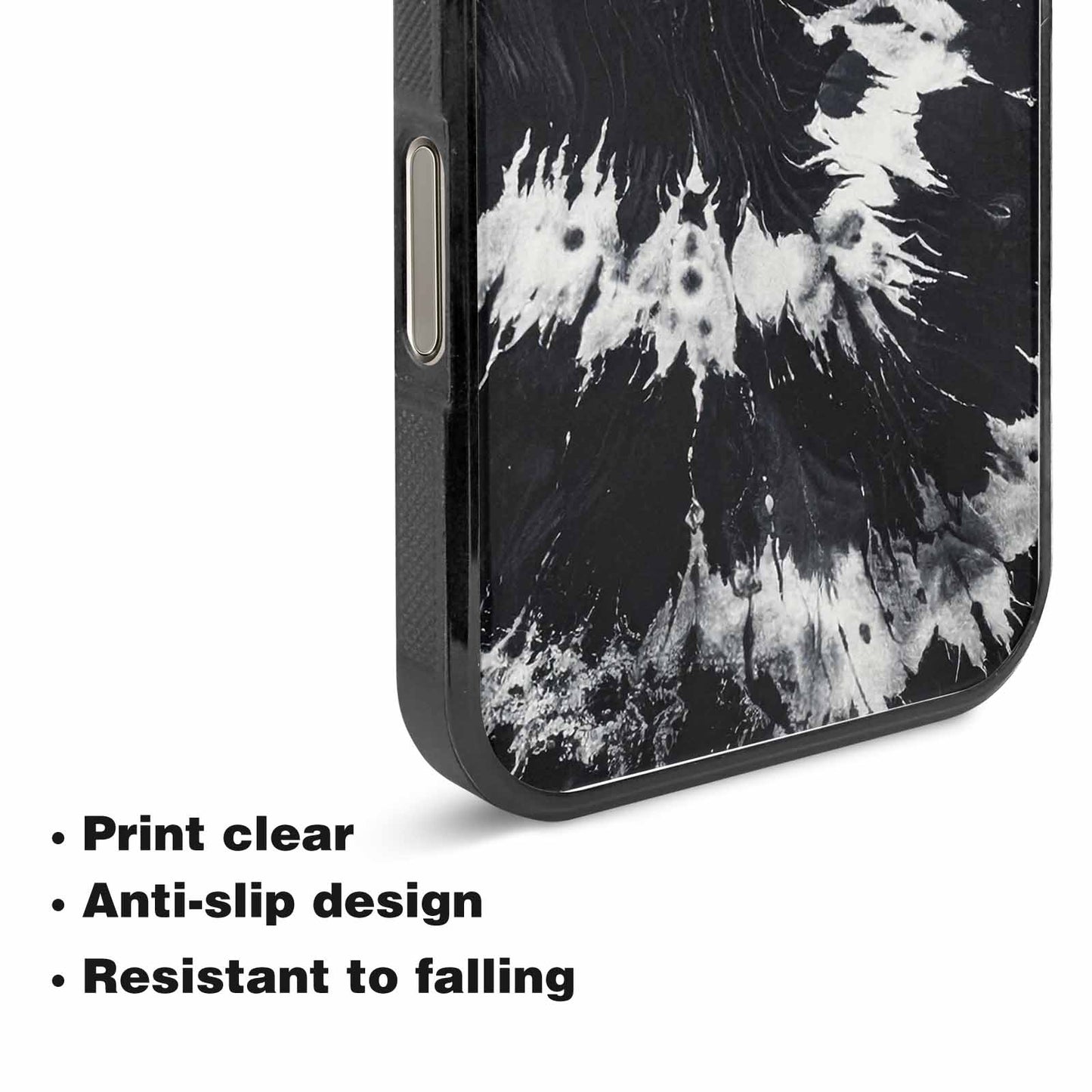 iPhone 15 Pro Max Case — Black White Animal Print, Custom Printed Phone Case
