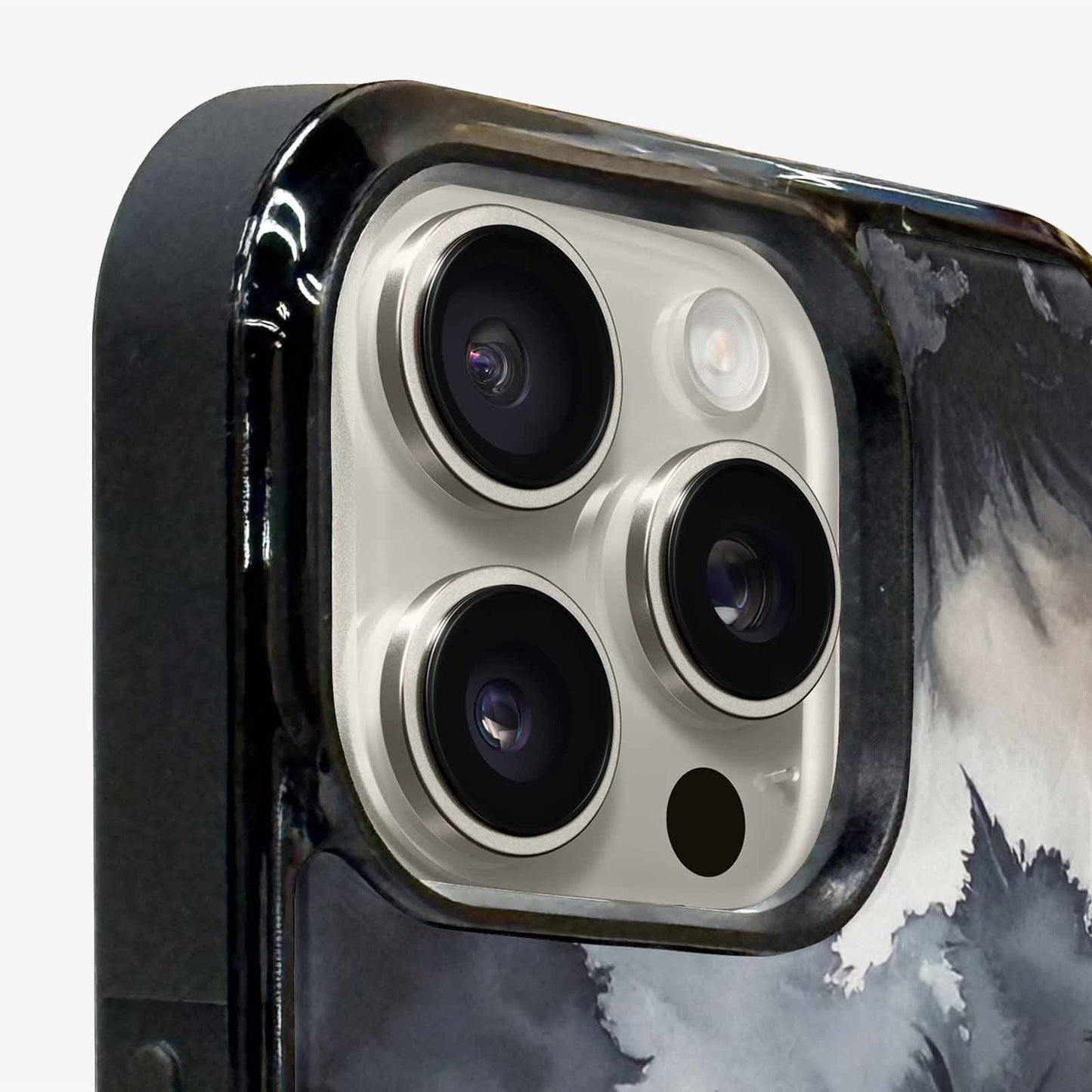 iPhone 16 Pro Case — Tie Dye Black And Gray Blended, Custom Phone Case