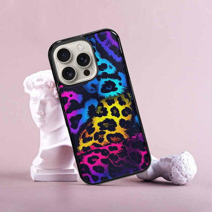 iPhone 16 Pro Case — Leopard Print Neon, Custom Print Case Cover