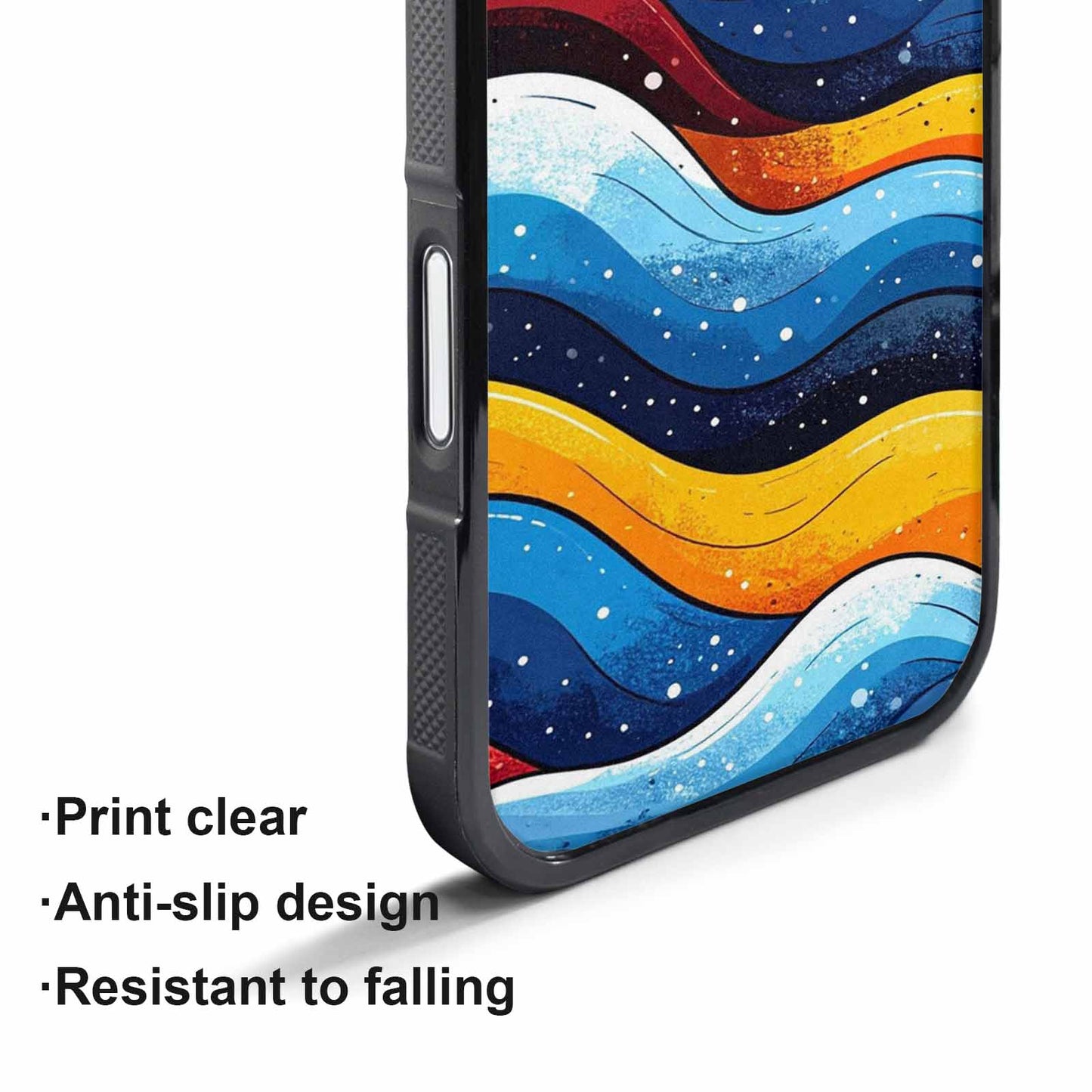 iPhone 17 Pro Max Case — Glossy Winter Wave Cartoon Cute, Unique Phone Case Design
