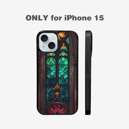 iPhone 15 Case — Stained Glass Cathedral Custom, Customized Protective Case