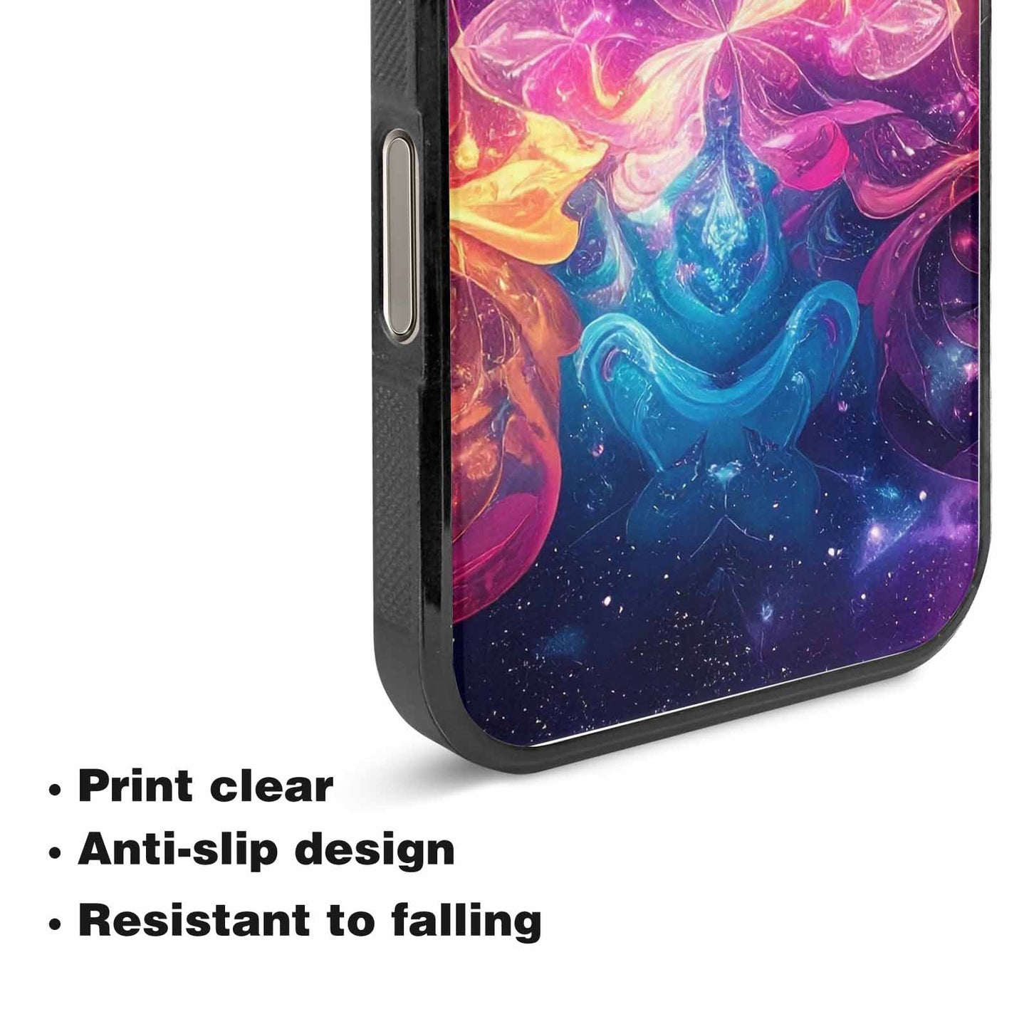 iPhone 15 Pro Max Case — Rose Galaxy Art Seamless Pattern Vibrant, Custom Phone Case