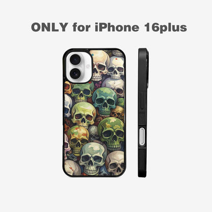 iPhone 16 Plus Case — Skulls Pattern Hundreds Of Sma, Personalized Phone Case