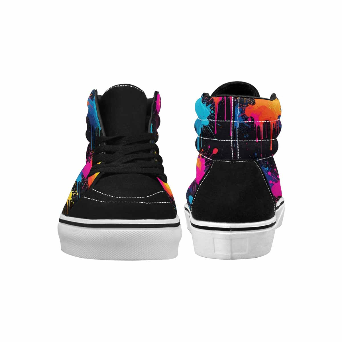 MEN'S Paint Splatter High Top Canvas Neon Fantasy Custom Shoes
