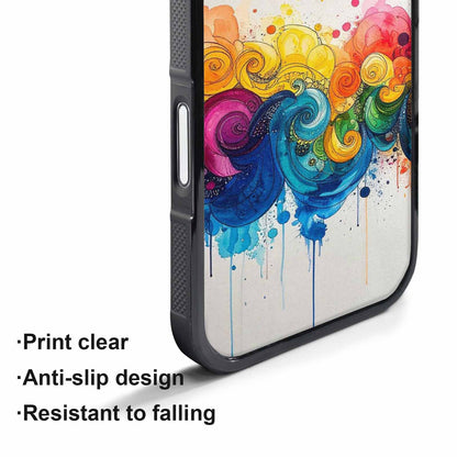 iPhone 17 Pro Max Case — Tie Dye Swirls (black Tie Dye, Custom Printed Phone Case