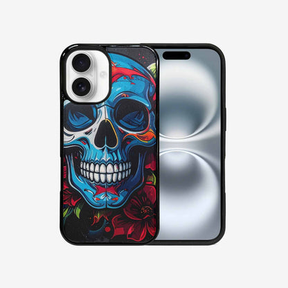 iPhone 16 Case — Graffiti Skull Art Seamless Pattern Vibrant, Custom Art Phone Cover