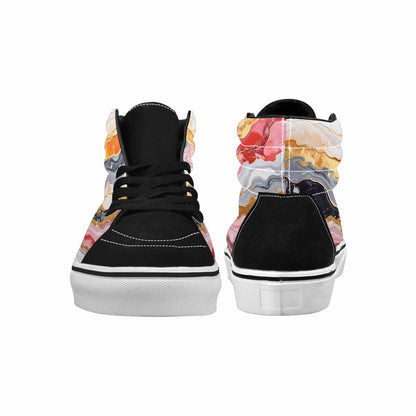 MEN'S Marble Vein High Top Canvas Neon Fantasy Custom Shoes