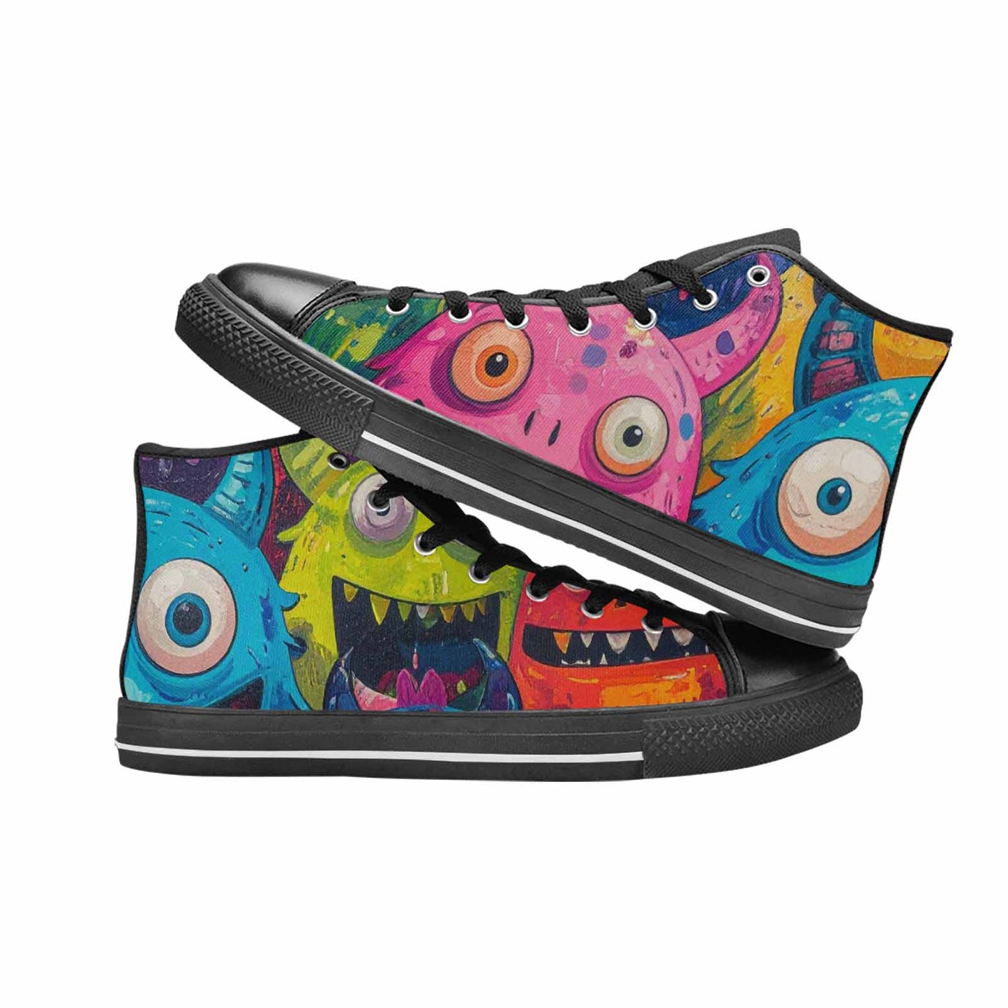 WOMEN'S Goofy Cartoon Monster High Top Canvas Dreamcore Shoes