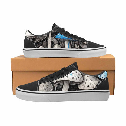 WOMEN'S Mushrooms (general) Lace-Up Canvas Kaleidoscope Sneakers