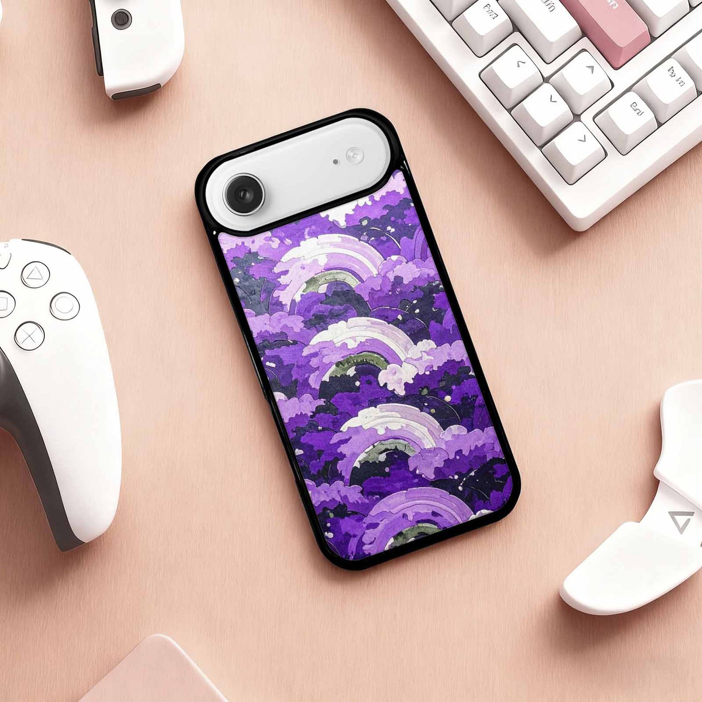 iPhone 17 Air Case — Vivid Camo Genderqueer Pride Camo, Unique Phone Case Design