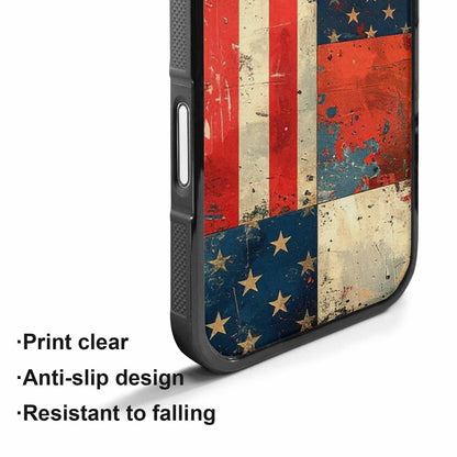 iPhone 17 Case — Small American Flag Stars Galaxy Space, Custom Phone Case