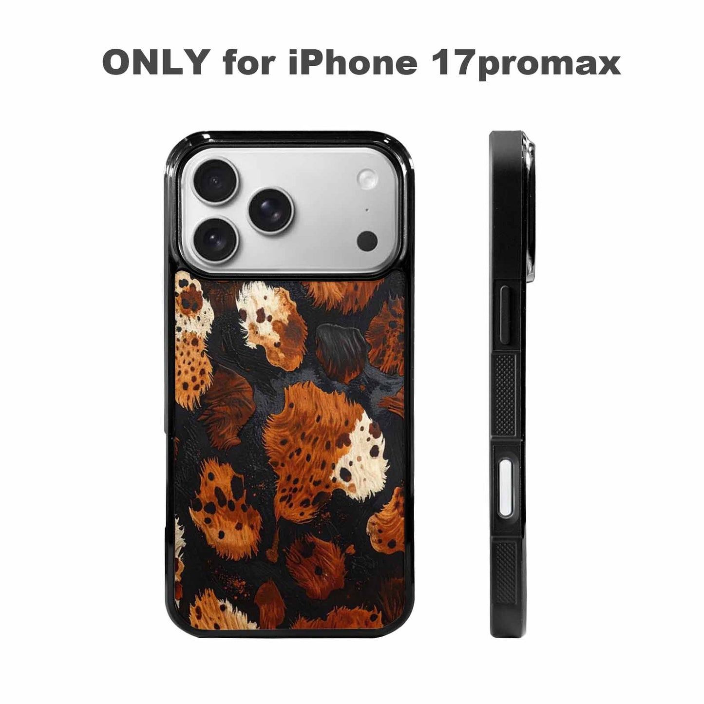 iPhone 17 Pro Max Case — Small Cow Animal Print Animal Print, Custom Designed Case Cover