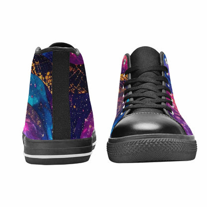 MEN'S Galaxy Snake Print High Top Canvas Surreal Shoes