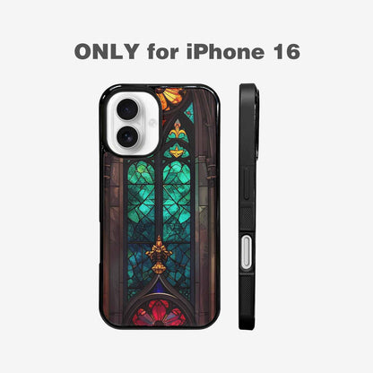 iPhone 16 Case — Stained Glass Cathedral Custom, Customized Protective Case
