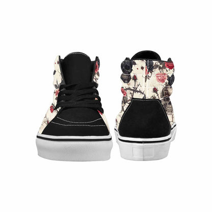 WOMEN'S Skulls - Roses High Top Canvas Dreamcore Custom Shoes