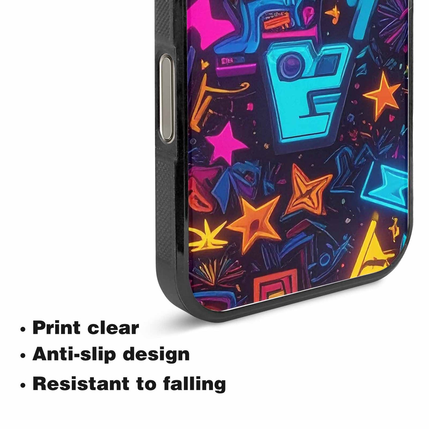 iPhone 15 Pro Max Case — 80s Retro Motif 80s Retro Motifs, Custom Print Case Cover