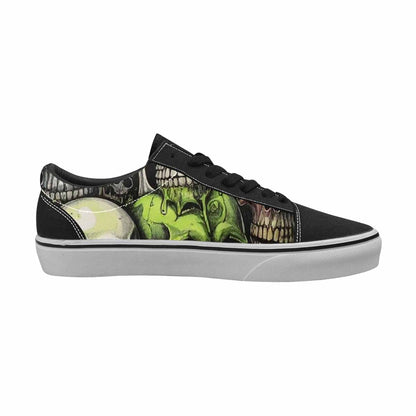 WOMEN'S Rainbow From Skull S Lace-Up Canvas Kaleidoscope Custom Sneakers