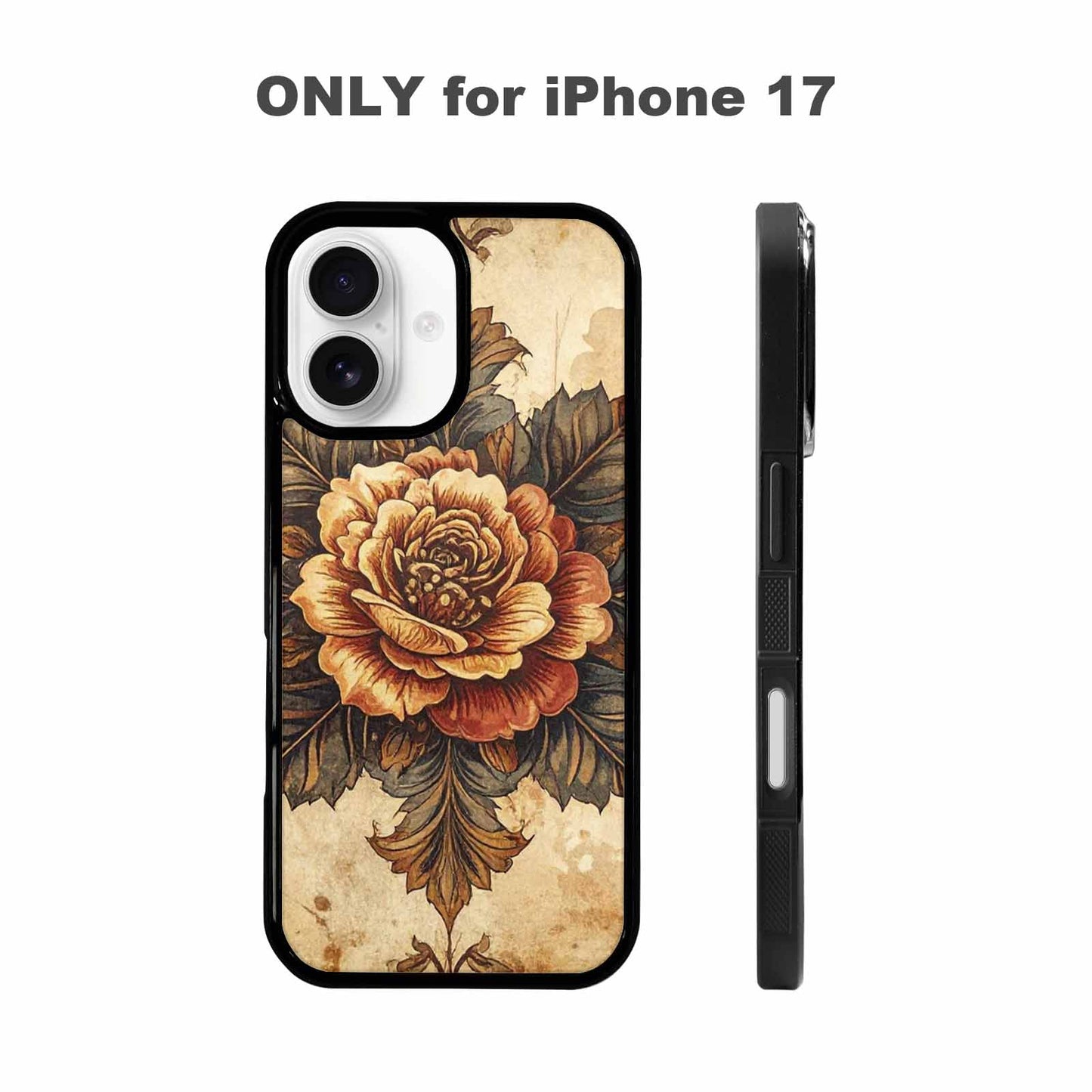 iPhone 17 Case — Vintage Botanical Art Pattern Floral, Custom Print Case Cover