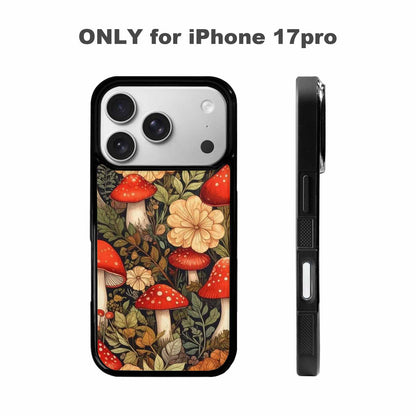 iPhone 17 Pro Case — Small Mushroom Pattern Randomly Varying Original, Custom Made Phone Cover