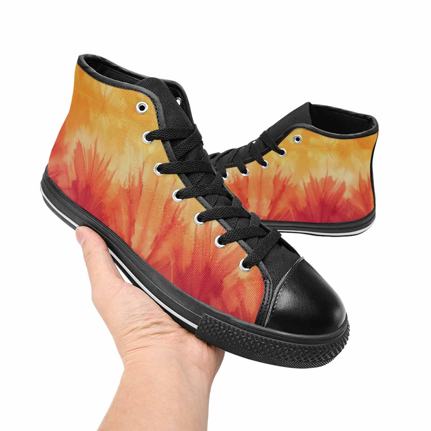 MEN'S Ombre Tie Dye Sunset High Top Canvas Aesthetic Sneakers