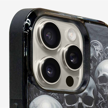 iPhone 16 Pro Max Case — Grey Dark Black And Grey Tones, Custom Art Phone Cover