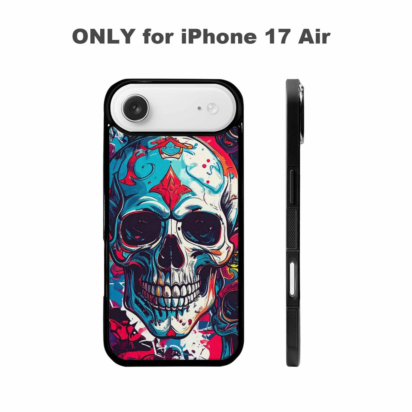 iPhone 17 Air Case — Graffiti Skull Art Seamless Pattern Gothic, Custom Printed Phone Case