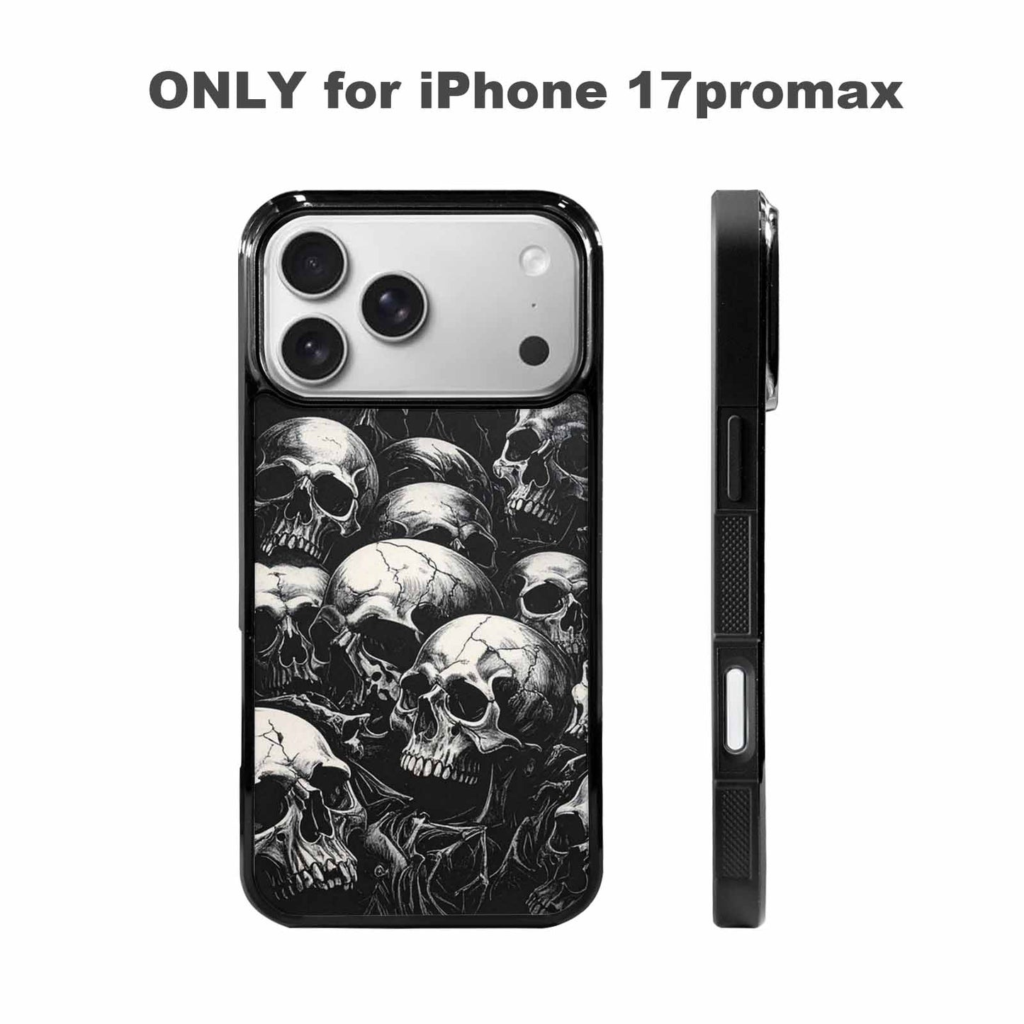 iPhone 17 Pro Max Case — Skull Dark Art Gothic Print Gothic, Custom Made Phone Cover