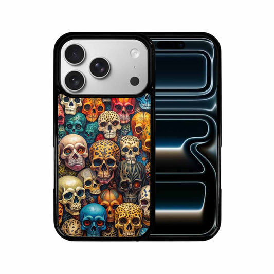 iPhone 17 Pro Case — Skulls Animal Print Skulls Pattern Gothic, Custom Print Case Cover