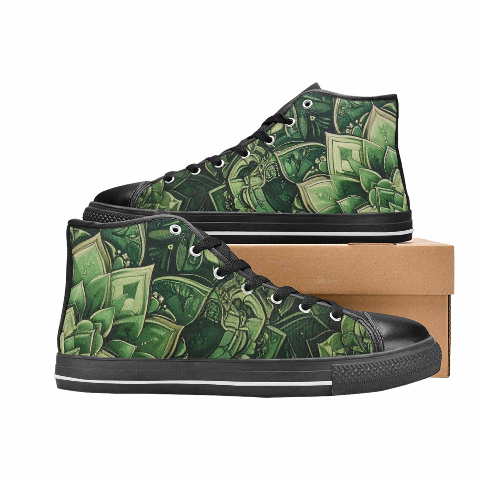 WOMEN'S Mandala High Top Canvas Neon Fantasy Shoes
