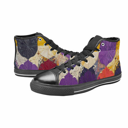 MEN'S Nonbinary Flag Color High Top Canvas Vivid Sneakers