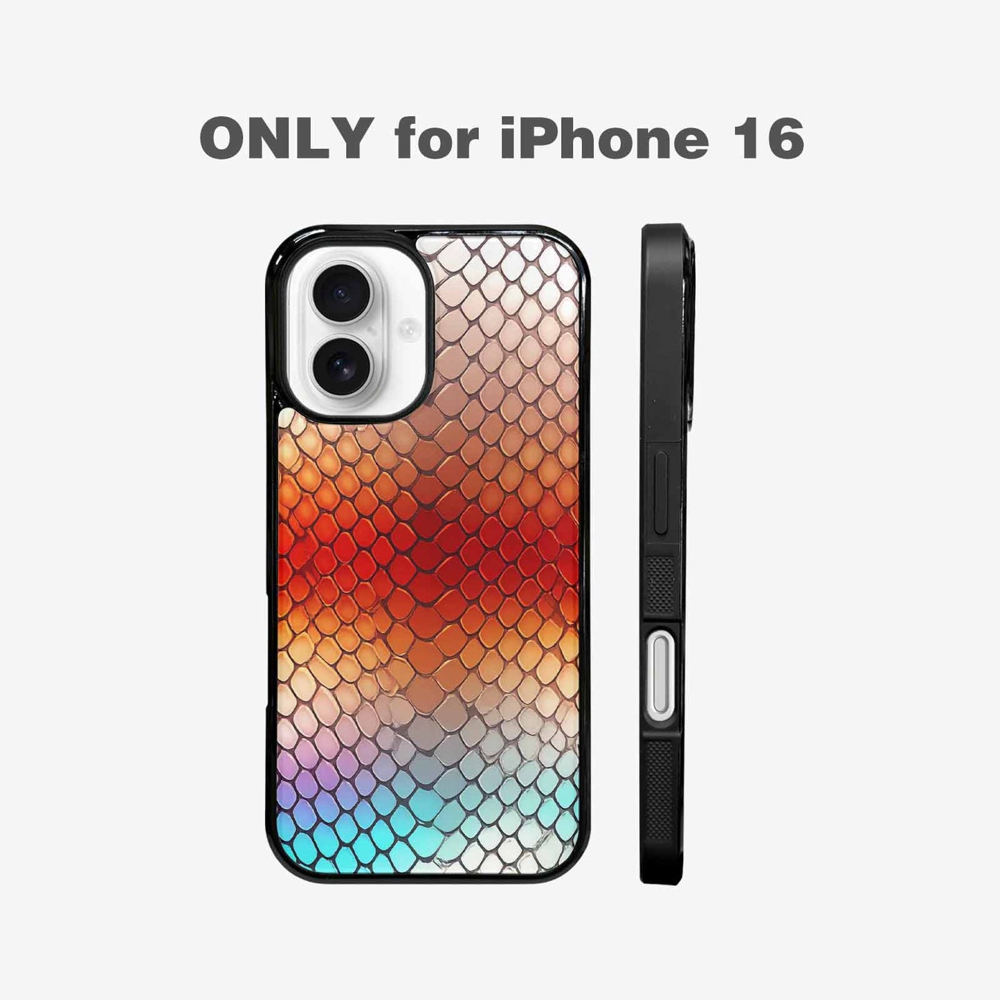 iPhone 16 Case — Dark Snake Print Custom, Custom Made Phone Cover