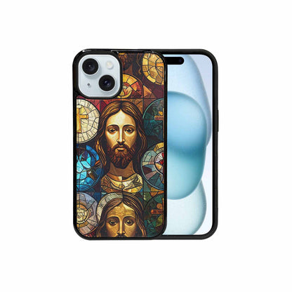iPhone 15 Case — Jesus Face Small Cross And Faith, Personalized Phone Case