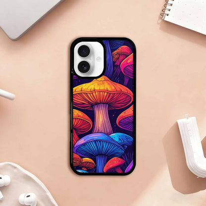 iPhone 17 Case — Psychedelic Mushroom Cartoon Pattern Cartoon Cute, Custom Print Case Cover