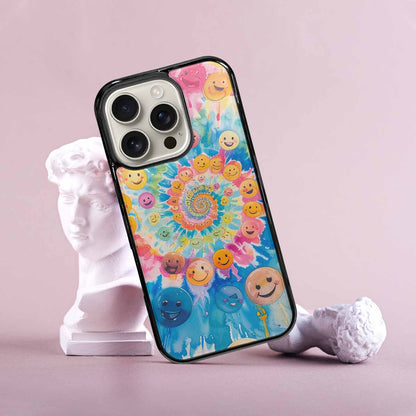 iPhone 16 Pro Case — Smiley Facessmiley Faces Tie D, Unique Phone Case Design