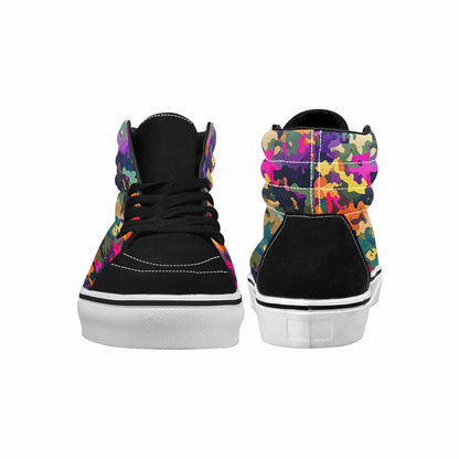 MEN'S Military Camouflage Blotch High Top Canvas Cottagecore Custom Sneakers