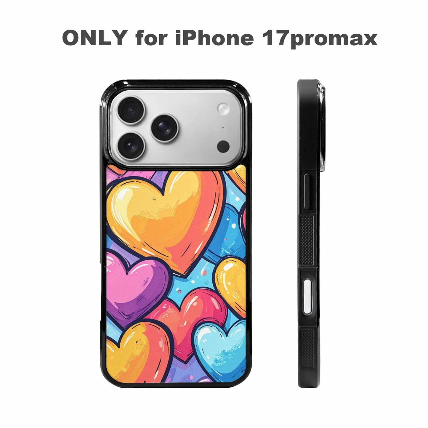 iPhone 17 Pro Max Case — Pastel Summer Heart Original Art, Custom Art Phone Cover