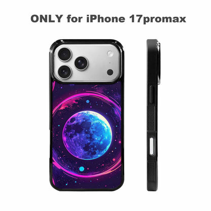 iPhone 17 Pro Max Case — Neon Winter Moon Cartoon Cute, Custom Designed Case Cover