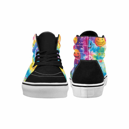 MEN'S Smiley Facessmiley Faces  High Top Canvas Vivid Sneakers